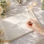 Wedding Guest Book And Pen, White Linen, thumbnail 2 of 8