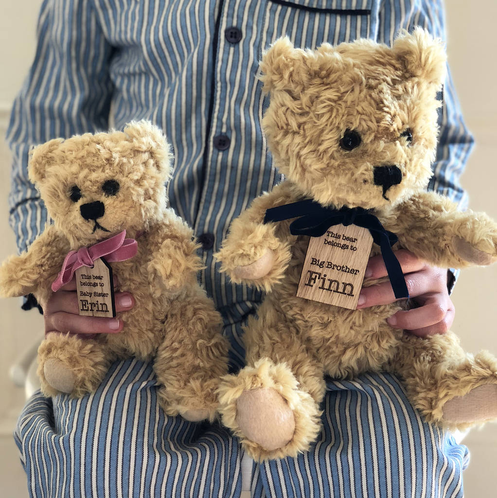 Brother GIFT Personalised Teddy Bear for My Little Brother from a Big Sister 