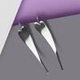 Large Curved Heart Sterling Silver Drop Earrings, thumbnail 2 of 6