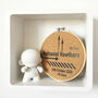 Personalised Cork Baby Name Embroidery Hoop, thumbnail 1 of 2