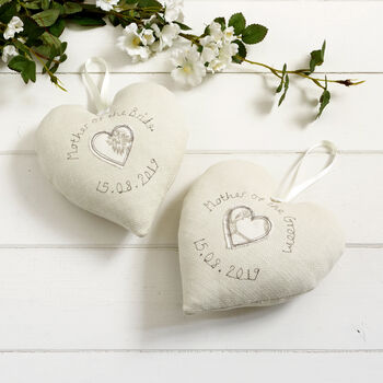 Personalised Wedding Or Anniversary Hanging Heart Gift For Couple, 6 of 12