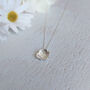 Small Daisy Pressed Flower Necklace Sterling Silver, thumbnail 6 of 9