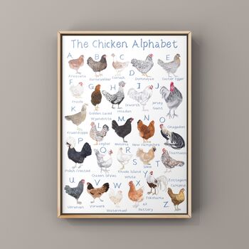 The Chicken Alphabet Art Print, Hen A Z Art Print By Rebekah Marshall ...