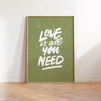 Love Is All You Need The Beatles, Song Lyrics Print, 7 of 10