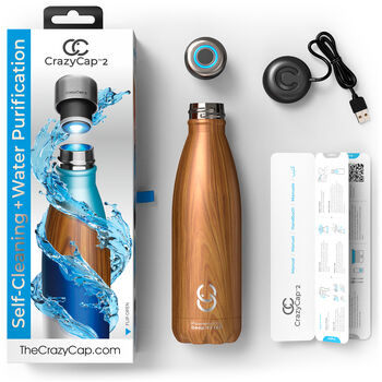 Portable Crazycap Sterilising Uv Water Bottle, 9 of 9