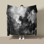 Space Fleece Blanket, Black And White Throw, thumbnail 1 of 10