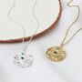 Sterling Silver Or Gold Crystal Celestial Disc Necklace, thumbnail 3 of 8