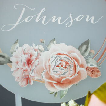 Personalised Wedding Cake Topper Rose Design, 3 of 7