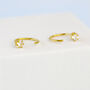 Gold Colour Sterling Silver Crystal Ear Jacket Earrings, thumbnail 4 of 6