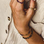 Crystal Faceted Bracelet With 18 K Gold Plated Accent Beads And Charms, thumbnail 5 of 9