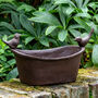 Cast Iron Roll Top Tub Bird Bath, thumbnail 1 of 8