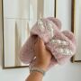 Bridesmaid Pink Fluffy Wedding Day Slippers, thumbnail 2 of 8