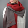 Personalised Reversible Pleated Cashmere Scarf Shawl, thumbnail 8 of 12