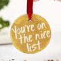 'You're On The Nice List' Christmas Chocolate Medal, thumbnail 1 of 10