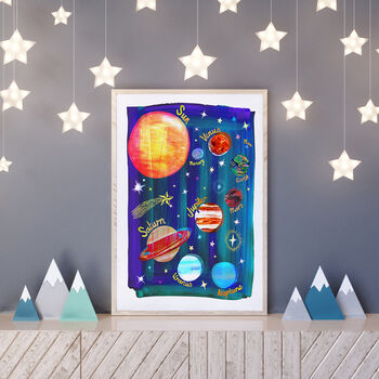 Space Planets Kids Print, 3 of 9