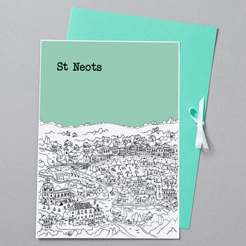 Personalised St Neots Print, 3 of 9