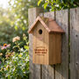 Engraved Garden Bird Box With Copper Roof, thumbnail 7 of 8