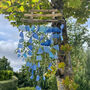 Driftwood Recycled Blue Glass Wind Chime, thumbnail 5 of 6