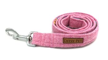 Light Pink Harris Tweed Dog Collar, 2 of 3