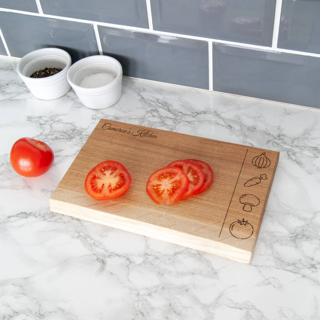 Personalised Vegetable Design Oak Chopping Board By Urban Twist ...