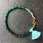 Ombre Om Beads Agate Tassel Bracelet, thumbnail 6 of 9