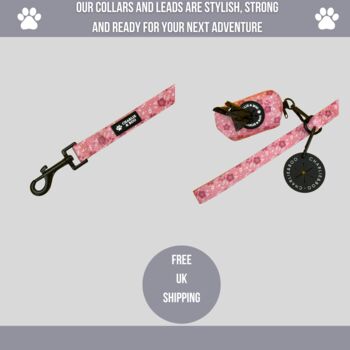 Pink Floral Dog Collar And Lead Set, 2 of 4
