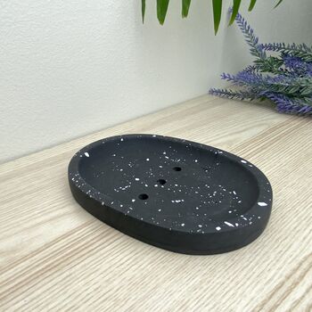 Black Terrazzo Draining Soap Dish, 7 of 10