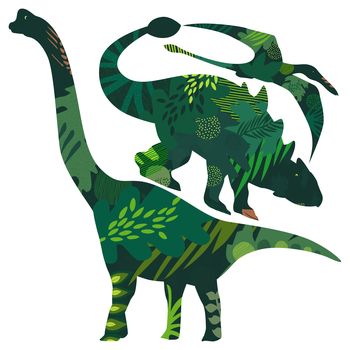 Fabric Jungle Patterned Dinosaurs, 2 of 2