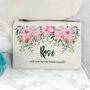 Personalised Floral Cotton Canvas Makeup Bag, thumbnail 3 of 8