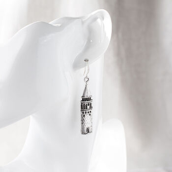 Silver Plated Tower Earrings, 6 of 7