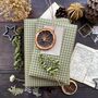 Green Gingham Paper Fibre Wrapping Paper, thumbnail 4 of 12