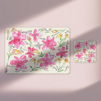 Melamine And Cork Flower Coasters, 5 of 6