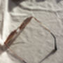 Brown Oversized Round Circle Wire Frame Sunglasses, thumbnail 3 of 5