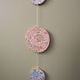 Clay And Decoupage Floral Disc Mobile, thumbnail 3 of 4