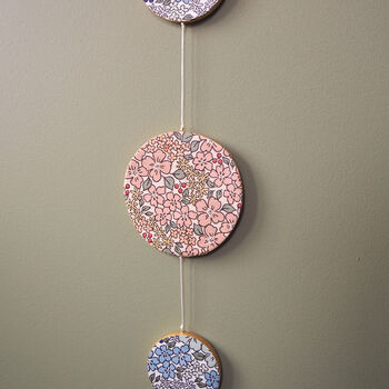 Clay And Decoupage Floral Disc Mobile, 3 of 4