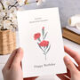 January Birth Flower Card 3D Paper Carnation, thumbnail 1 of 10