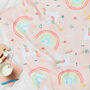 Personalised Rainbow And Unicorn Baby Blanket, thumbnail 2 of 4