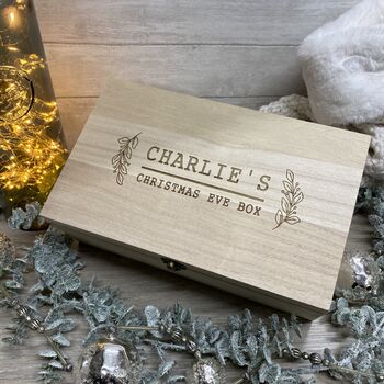 Personalised Engraved Christmas Eve Box Style Four, 2 of 8