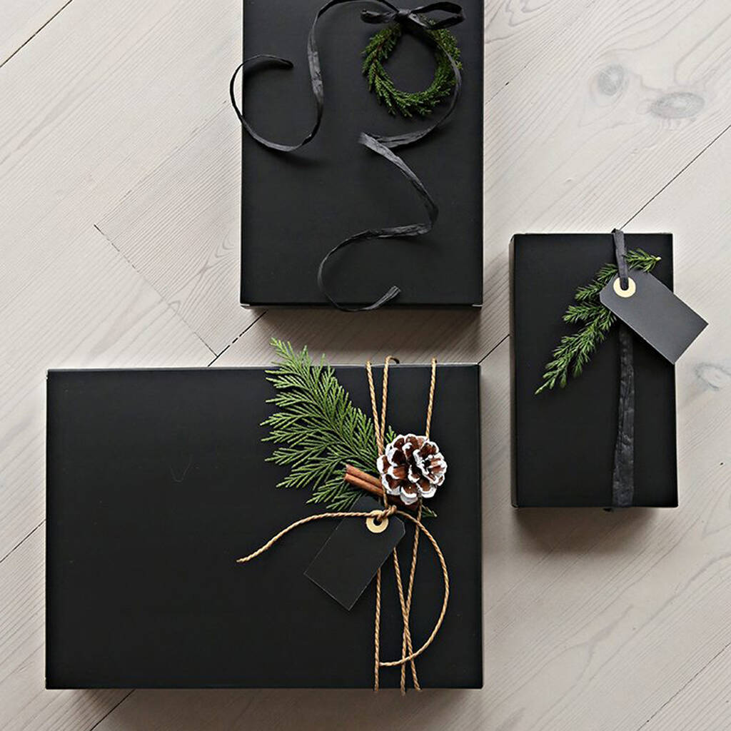 Another gift I wrapped for Christmas 2019, with the Black, Gold, and Tan  color theme. I am in love with this Matte Black Wrapping Paper. This was my  gift to my Husband. :