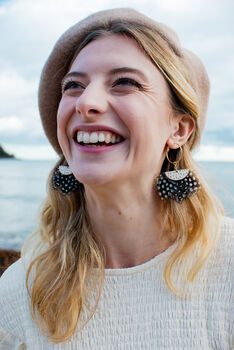'Kate' Feather And Wood Earrings, 5 of 12
