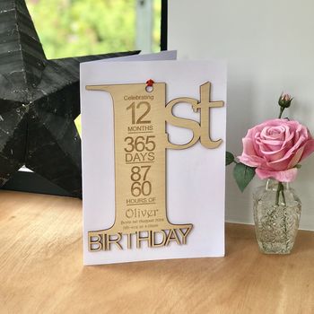Personalised 1st Birthday Card Keepsake, 12 of 12