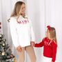 Christmas Mama Est Embroidered Personalised Sweatshirt With Optional Matching Mini, thumbnail 2 of 12