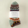 Fair Isle Hand Knitted Wool Socks, thumbnail 6 of 10