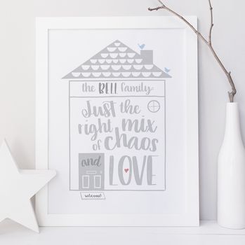 Personalised Family Quote House Print, 4 of 6