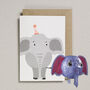 Elephant Paper Balloon Greeting Card, thumbnail 1 of 4