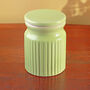 G Decor Soft Pastel Jars Handcrafted Ceramic Ribbed Storage Containers With Lids, thumbnail 3 of 6