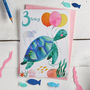 Age Three Turtle Birthday Card, thumbnail 1 of 2