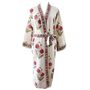 Pink Dahlia Waffle Cotton Dressing Gown, thumbnail 4 of 4
