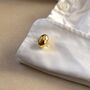 Rugby Ball Gold Cufflinks Gift For Men 316 L Stainless Steel Sports Accessory, thumbnail 5 of 5