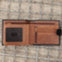 Personalised Mens Black And Tan Leather Wallet Rfid, thumbnail 9 of 9